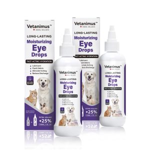 Vetanimus Moisturizing Eye Drops for Dogs, Cats & Livestock – 5 fl oz, Twin Pack